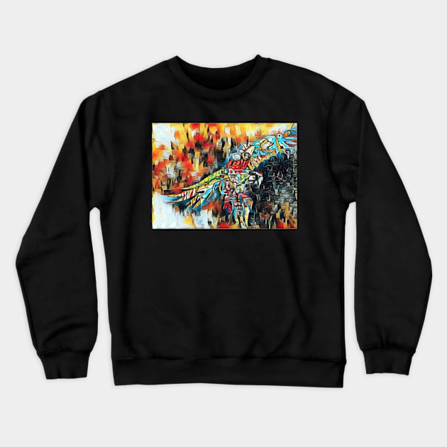 Macaw 27 Crewneck Sweatshirt by Mr. Leon Artwork